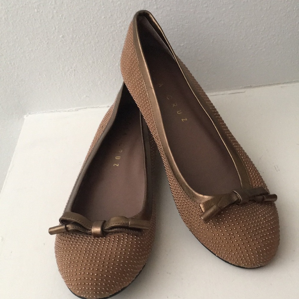 Lola Cruz Studded Ballerina Flats / Shoes Size 10